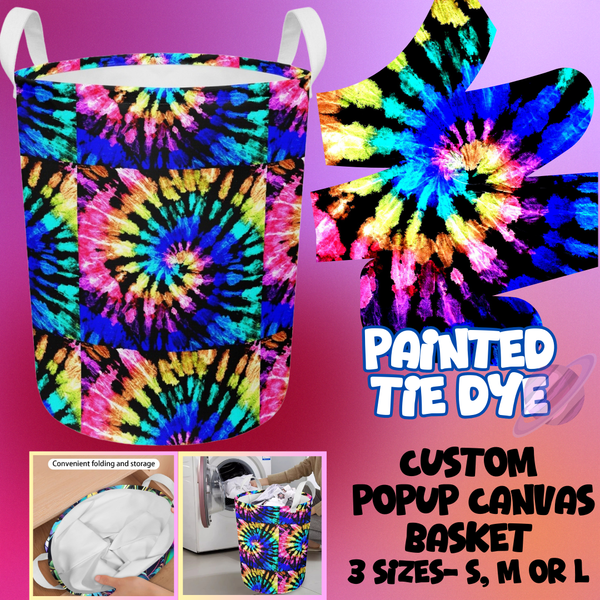 PAINTED TIE DYE - STORAGE BASKETS ROUND 5 - PREORDER CLOSING 3/16