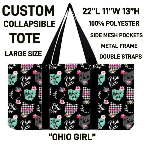 RTS - Ohio Girl Collapsible Tote
