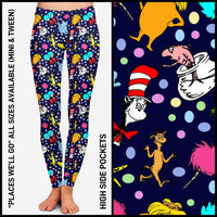 RTS - Places We'll Go Leggings with High Side Pockets