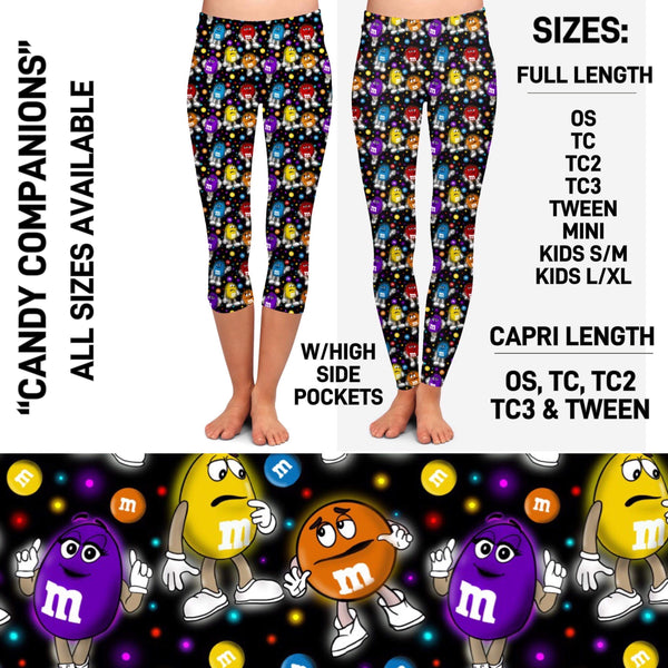 RTS - Candy Companions Leggings with High Side Pockets