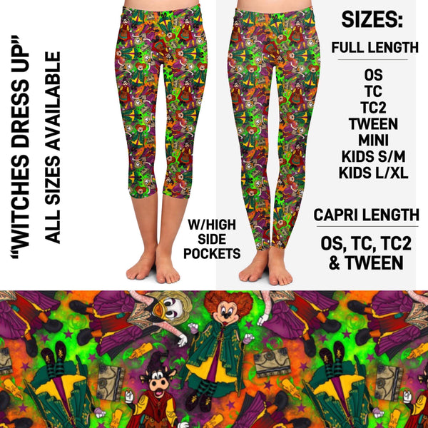 RTS - Witches Dress Up Leggings with Pockets