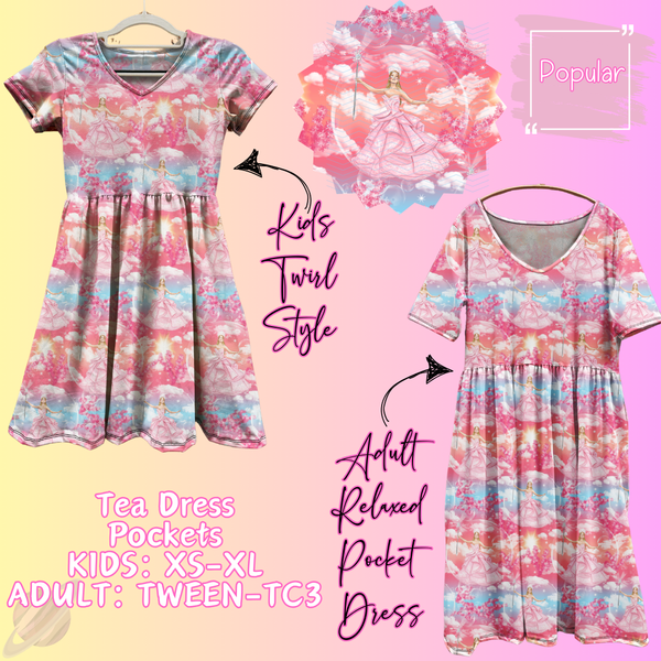 Popular - Adult & Kids - Magical Tea Dress Run- Preorder Closing 1/29