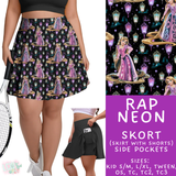 Batch #487 - Neon Princess - Closes 2/9 - ETA early/mid April - Rap Neon Skort