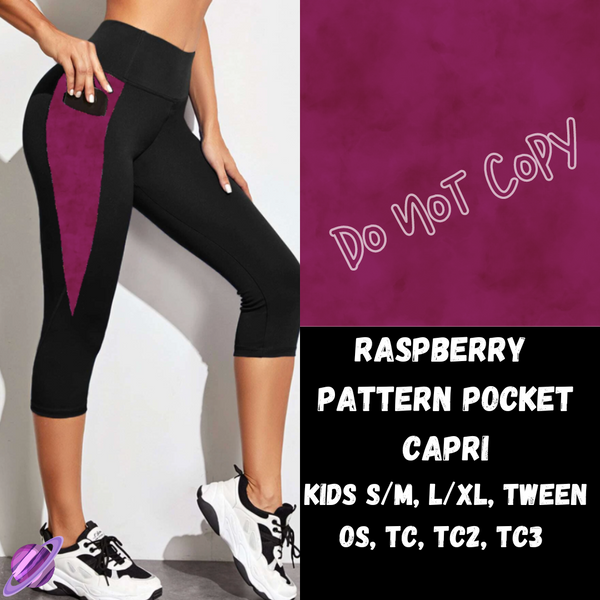 RASPBERRY - LEGGING/CAPRI/SHORTS -COLORBLAST PPO-PREORDER CLOSING 5/9