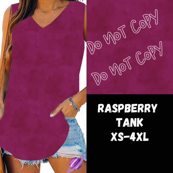 RASPBERRY - V-NECK TANK - COLORBLAST PPO-PREORDER CLOSING 5/9