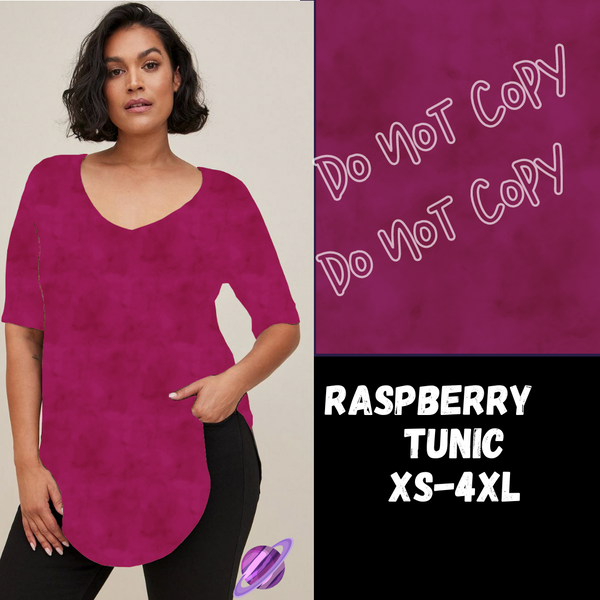 RASPBERRY - V-NECK TUNIC - COLORBLAST PPO-PREORDER CLOSING 5/9