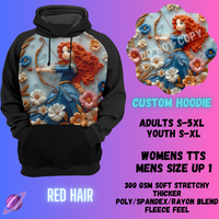 RED HAIR -CUSTOM HOODIES RE-RUN PREORDER CLOSING 5/11