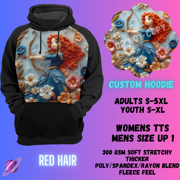 RED HAIR -CUSTOM HOODIES RE-RUN PREORDER CLOSING 5/11