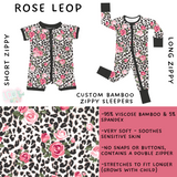 Ready to Ship - Rose Leop Short Zippy - 2T, 3T & 4T & Long Zippy - 4T