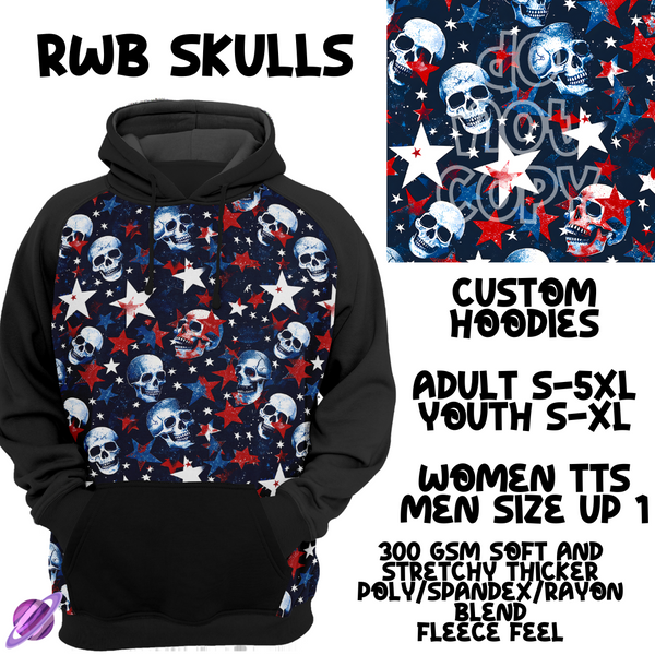 RWB SKULLS -SKULL RUN -CUSTOM HOODIES RE-RUN PREORDER CLOSING 5/11