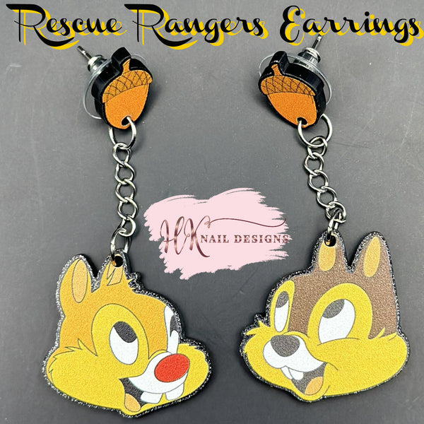 RTS- My Custom Earrings- Rescue Rangers