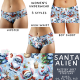 Ready to Ship - Santa Alien Women's Underwear - Hipster TC, High Waist TC2 & TC3