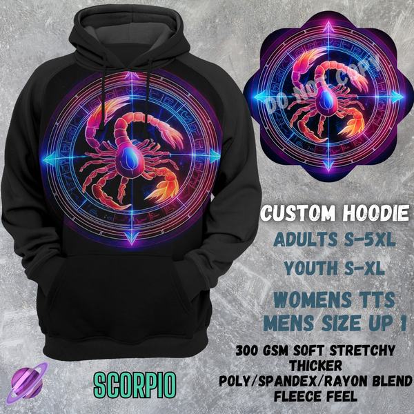 SCORPIO -CUSTOM HOODIES RE-RUN PREORDER CLOSING 5/11