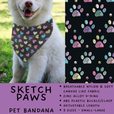 Batch #486 - Pet Gear Collection - Closes 2/6 - ETA early April - Sketch Paws Pet Collar Bandana