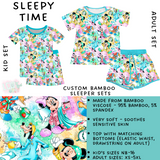 Ready To Ship - Sleepy Time Adult & Kid's Bamboo Short Sleeper Set - Adult S
