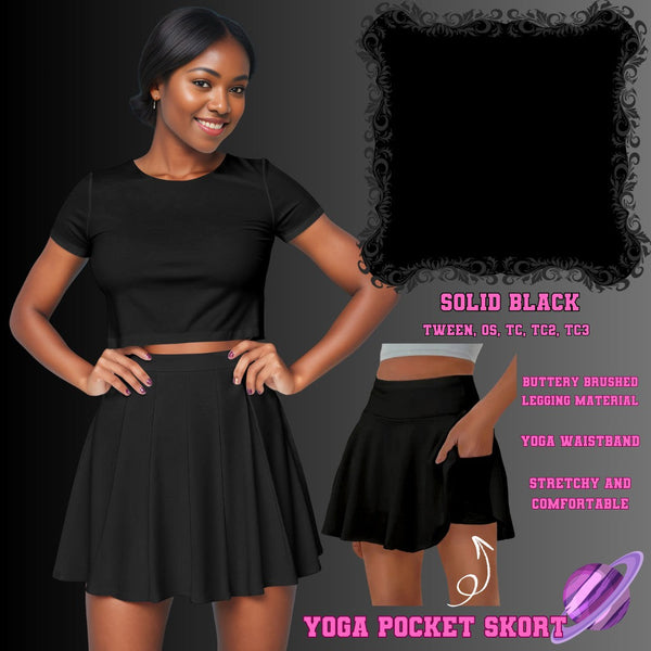 SOLID BLACK - POCKET SKORT RUN 2 - PREORDER CLOSING 5/21