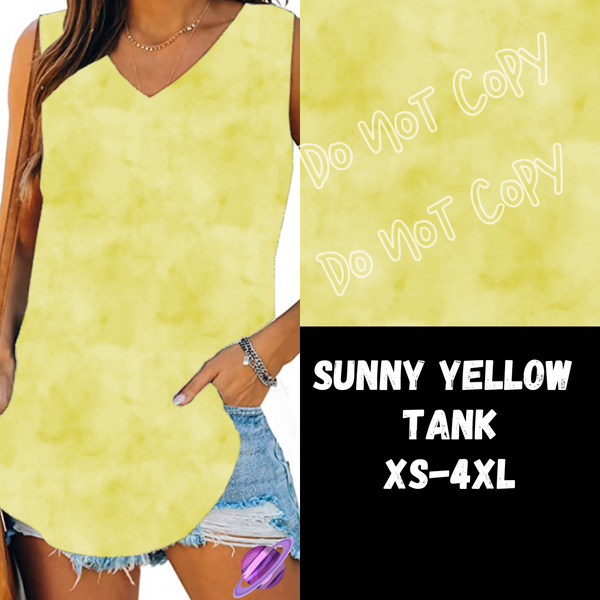SUNNY YELLOW - V-NECK TANK - COLORBLAST PPO-PREORDER CLOSING 5/9