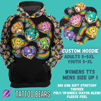 TATTOO BEARS HOODIE-OUTFIT RUN PREORDER CLOSING 1/10 -CUSTOM HOODIES RE-RUN PREORDER CLOSING 5/11