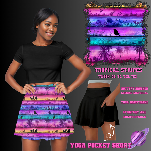 TROPICAL STRIPES - POCKET SKORT RUN 2 - PREORDER CLOSING 5/21