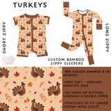 Ready to Ship - Turkeys Long Zippy Sleeper - 2T, 3T & 4T
