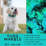 Batch #486 - Pet Gear Collection - Closes 2/6 - ETA early April - Turq Marble Collar