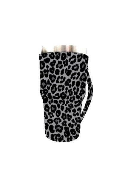 RTS - Gray Leopard Beverage Sleeves