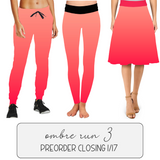 CORAL OMBRE - SKIRT/LEGGING/JOGGER/LOUNGER - OMBRE RUN 3 PREORDER CLOSING 1/17