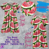 WATERMELON - Adult & Kids - Tea Dress Run- Preorder Closing 5/13