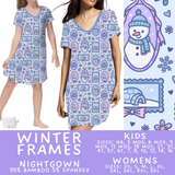 Ready to Ship - Winter Frames Adult & Kid's Bamboo Nightgown - 5T, 6T & Adult M