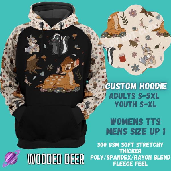 WOODED DEER HOODIE-OUTFIT RUN PREORDER CLOSING 1/10 -CUSTOM HOODIES RE-RUN PREORDER CLOSING 5/11