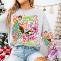 WRECK HALLS - CREW SWEATSHIRT W/ SLEEVE PRINT