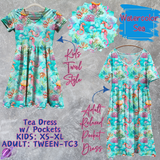 WATERCOLOR SEA - ADULT & KIDS - TEA DRESS RUN 3 - PREORDER CLOSING 3/11