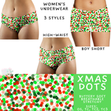 Ready to Ship - Xmas Dots Women's Underwear - High Waist OS