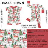 Ready to Ship - Xmas Town Long Zippy Sleeper - 18-24mos, 2T & 3T