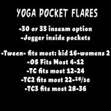 FLARES AND TEES RUN - SOLID BLACK - YOGA FLARES