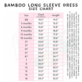 Ready to Ship - Floral Pups Long Sleeve Criss-Cross Bamboo Dress - 4, 8 & 10