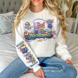 ZOO PALS SWEATSHIRT W/ SLEEVE PRINT