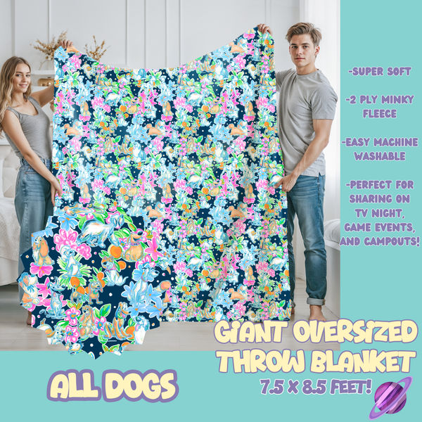 ALL DOGS - OVERSIZED THROW BLANKET 11 - PREORDER CLOSING 2/2