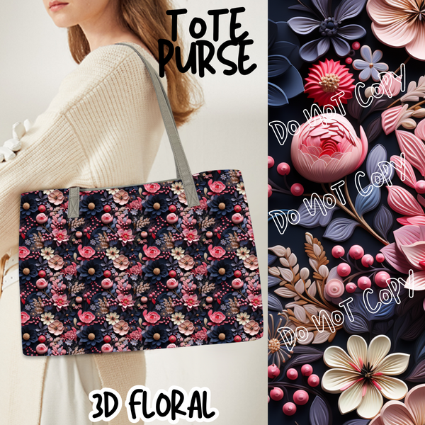 3D FLORAL - BAG RUN 3 - TOTE PURSE - PREORDER CLOSING 10/22