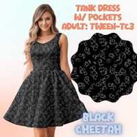 BLACK CHEETAH - ADULT TANK DRESS PREORDER CLOSES 5/15