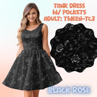 BLACK ROSE - ADULT TANK DRESS PREORDER CLOSES 5/15