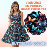 BUTTERFLY COLORS - ADULT TANK DRESS PREORDER CLOSES 5/15