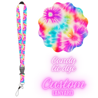 CUSTOM LANYARDS-CANDY TIE DYE