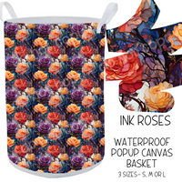 INK ROSES - CANVAS BASKET