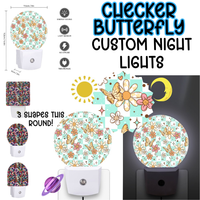 CHECKER BUTTERFLY - Custom Night Lights Round 2 Preorder Closing 2/4