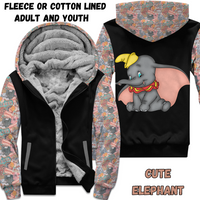 CUTE ELEPHANT- FLEECE/COTTON JACKET RUN 8