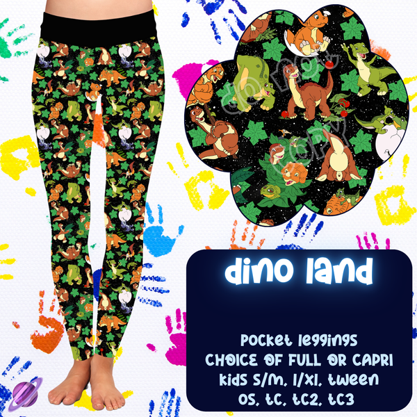 DINO LAND - FUN KIDS RUN -  LEGGING/CAPRI PREORDER CLOSING 11/5