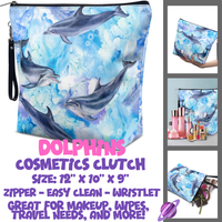 DOLPHINS - CUSTOM COSMETIC CLUTCH PREORDER CLOSES 12/16