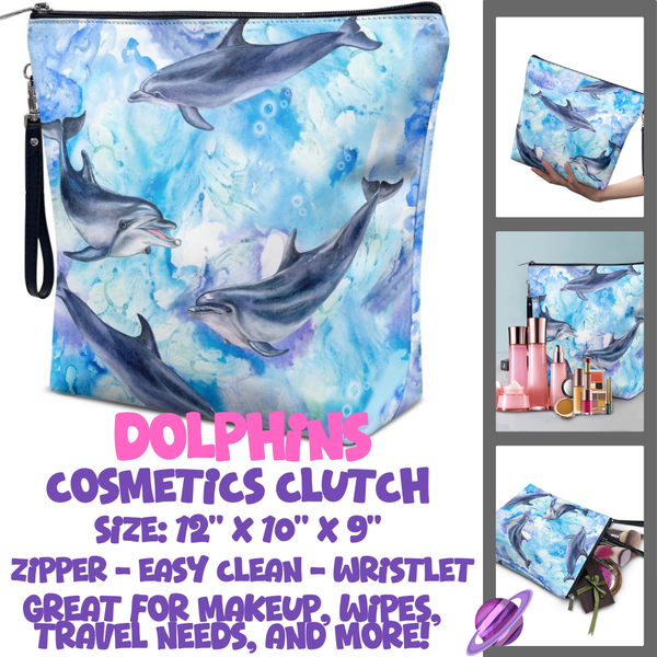 DOLPHINS - CUSTOM COSMETIC CLUTCH PREORDER CLOSES 12/16