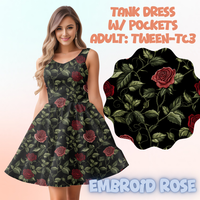 EMBROID ROSE - ADULT TANK DRESS PREORDER CLOSES 5/15